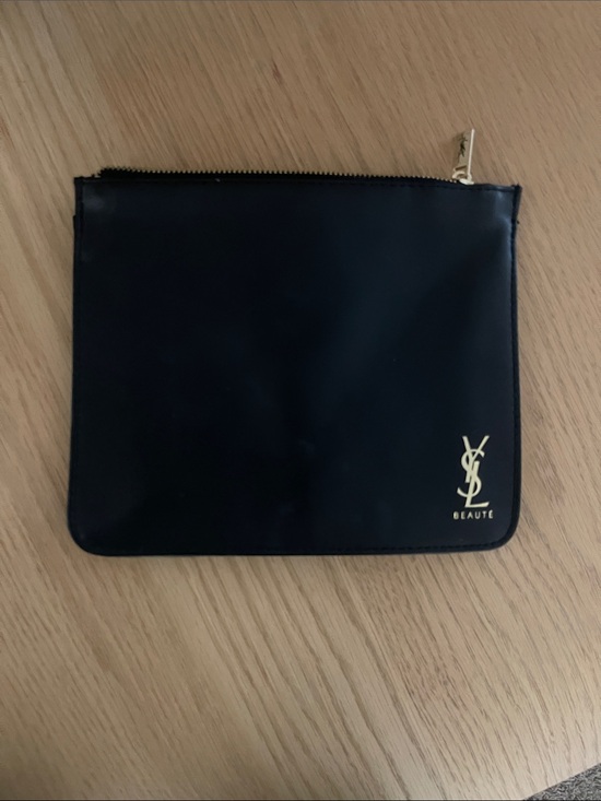 Yves Saint Laurent Handbags - Yves Saint Laurent Black and Gold Cosmetic Pouch